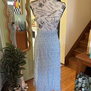 Urban Outfitters Blue Floral Maxi Skirt